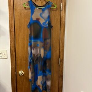 Sheer sleeveless PrettyLittleThing dress, size 12
